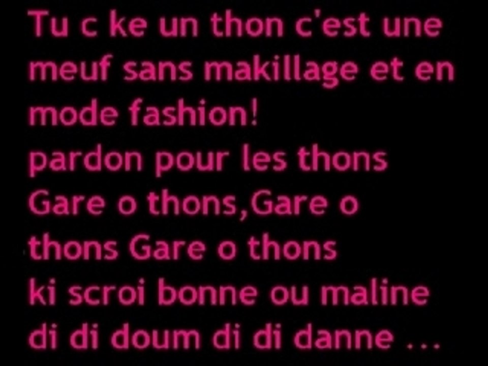 Gare aux thons!! parodie