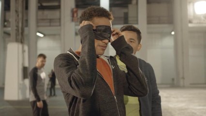 Neymar's 'blindfolded' football challenge