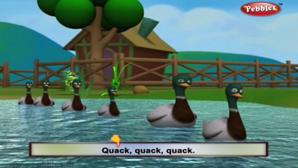 Six Little Ducks |  Baby songs | kids poems | 3d animated songs for kids | nursery rhyme with lyrics | nursery poems for kids | Funny songs for kids |