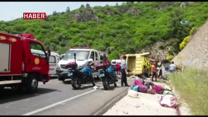 Muğla'da midibüs uçuruma yuvarlandı. İşte ilk görüntüler...