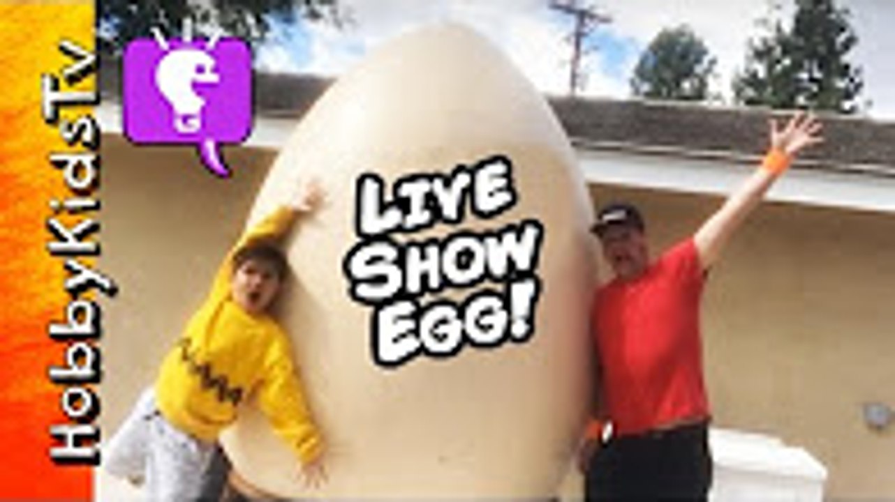 World's Biggest LiVE SHOW Egg! Surprise Toys + Monster Putty with HobbyKidsTV(1)