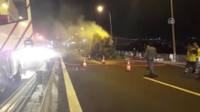 Osmangazi Köprüsü'nde Kamyon Alev Aldı - Kocaeli