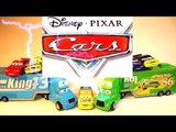 Pixar Cars Character Encyclopedia with RPM 64 , Chick Hicks Hauler and Dinoco The King Hauler