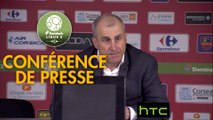 Conférence de presse Gazélec FC Ajaccio - RC Lens (0-4) : Jean-Luc VANNUCHI (GFCA) - Alain  CASANOVA (RCL) - 2016/2017