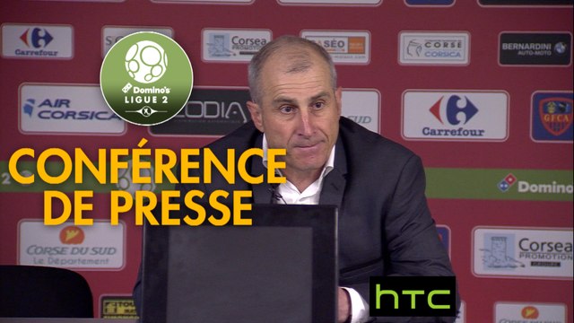 Conférence de presse Gazélec FC Ajaccio - RC Lens (0-4) : Jean-Luc VANNUCHI (GFCA) - Alain CASANOVA (RCL) - 2016/2017