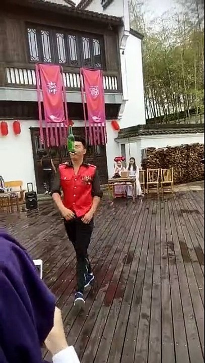 man showing his balance act