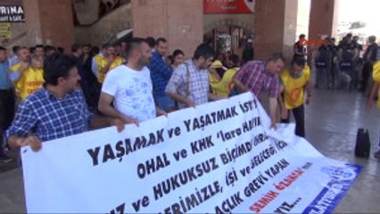 Şanlıurfa'da Kesk Üyeleri Oturma Eylemi Yaptı