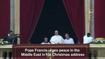 Pope urges peace in Middle East in Christmas messasd