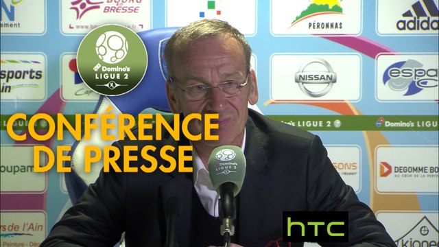 Conférence de presse FBBP 01 - Stade Brestois 29 (1-2) : Hervé DELLA MAGGIORE (BBP) - Jean-Marc FURLAN (BREST) - 2016/2017