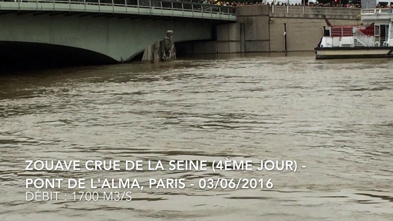 Seine, Zouave - Paris, pont de l'Alma - 03/06/2016