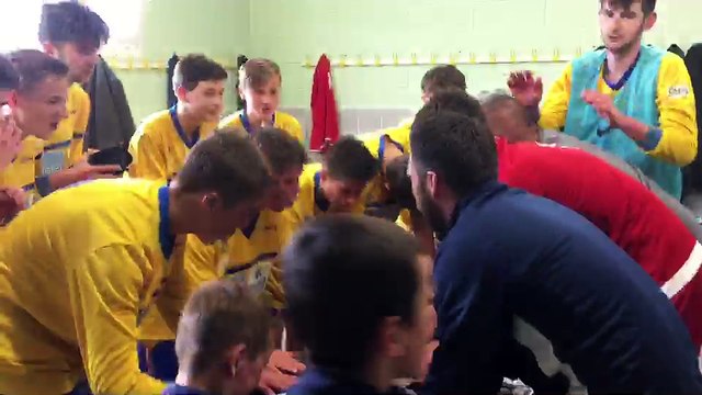 Cri de victoire des u15 contre harly en demi finale de coupe de l'aisne