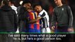 Enrique congratulates Alves on Champions League final