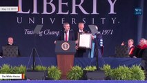 President Trump Receives Honorary law Degree From Liberty University