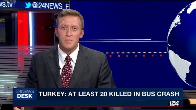 i24NEWS DESK | Turkey: At least 20 killed in bus crash | Saturday, May 13th 2017