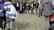 Turkish Muslims and Israeli Jews at Auschwitz Birkenau singing “I Believe” (Ani Ma'amin) together (From Poland trip with Jeff Seidel Student Center, May 7, 2017)