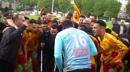 Joie de l'AS SAINT-PRIEST après la victoire contre l'Ile Rousse
