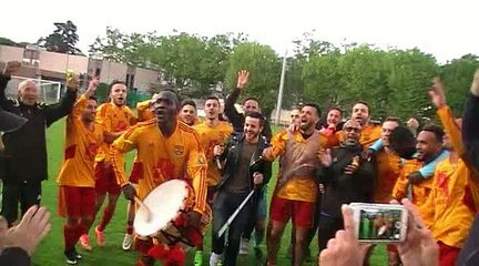 MOKE au tambour après la victoire de l'AS SAINT-PRIEST contre l'Ile Rousse