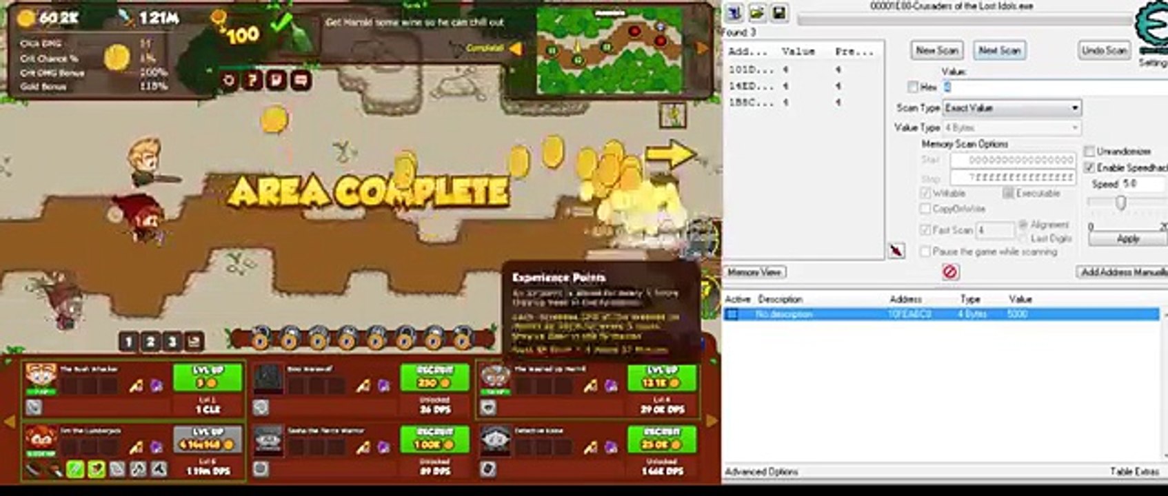 Crusaders of the Lost Idols - Cheat Engine