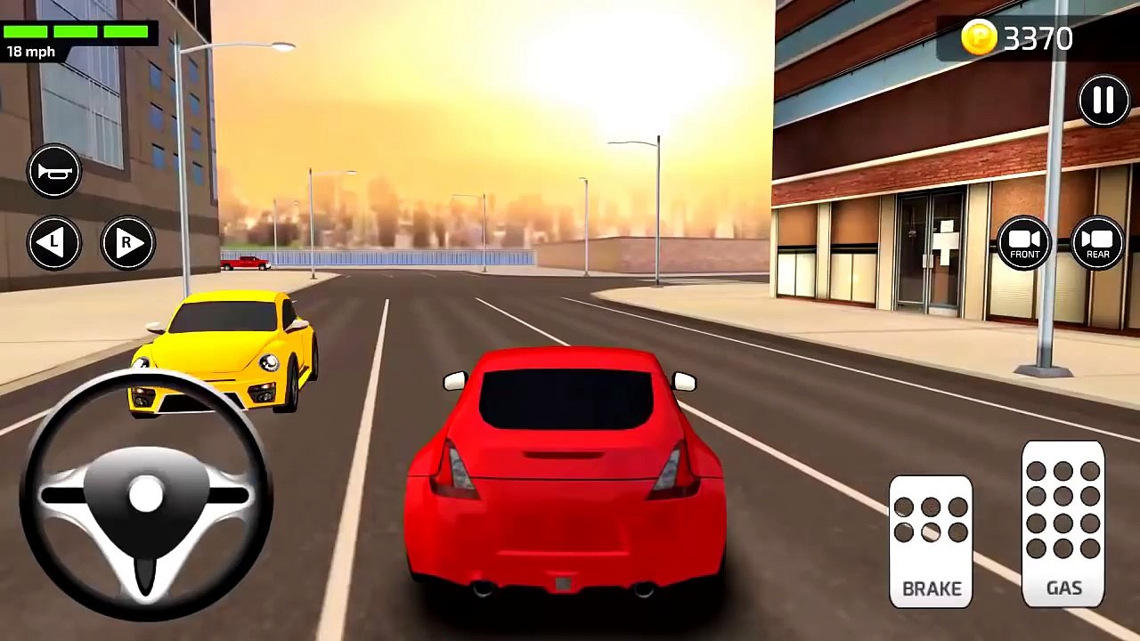 araba oyunları direksiyonlu kırmızı araba ve diğer araçlar videosu