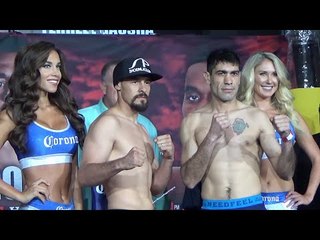 ROBERT GUERRERO VS DAVID PERALTA WEIGH IN & FACE OFF - EsNews Boxing