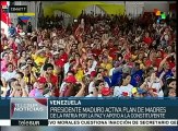 Maduro pide a madres venezolanas a defender la paz del país