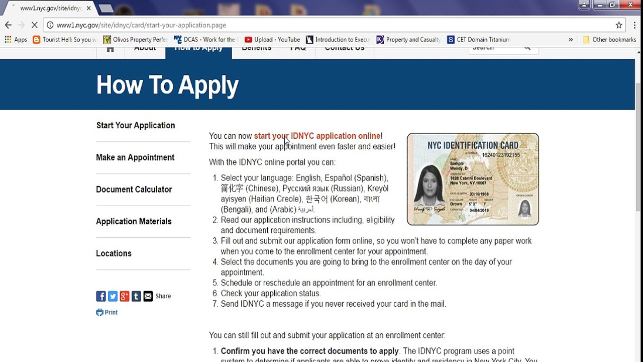 How to apply for ID NYC