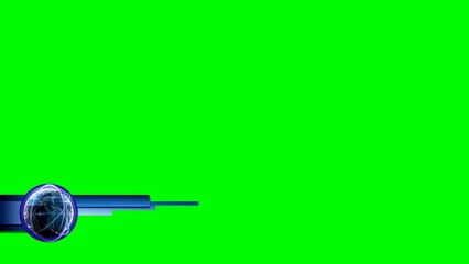 4K, News Lower Third Green Screen, 2Types, UHD