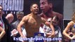ANDRE WARD FLEXES & SHOWS OFF HIS NEW SHREDDED PHYSIQUE AT 175LBS!! WEIGHS IN & FACES OFF WITH BRAND