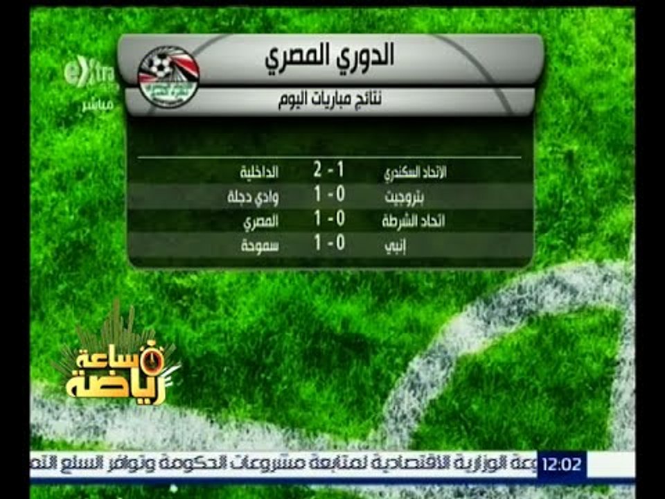 ساعة رياضة | تعرف على نتائج مباريات اليوم من من الدوري المصري