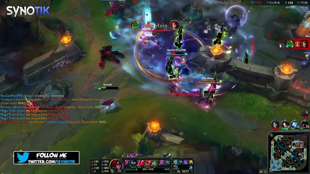 Best URF Moments 2017 #5 - ZED TRYHARD MODE - League of Legends