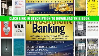 [PDF] Full Download Investment Banking: Valuation, Leveraged Buyouts, and Mergers and