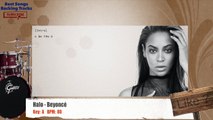 Halo - Beyoncé Drums Backing Track with chords and lyrics