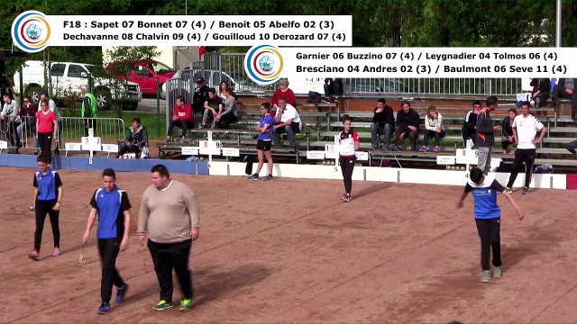Quarts de finales, France Combinés Jeunes, Sport Boules, Vieugy-Seynod 2017