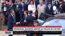 Arrivée d'Emmanuel Macron à l'Elysée
