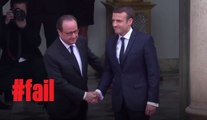 Passation: le couac du regard entre Macron et Hollande