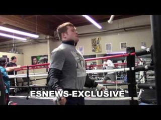 CANELO ALVAREZ JUMPING ROPE WORKING OUT FOR LIAM SMITH EsNews Boxing