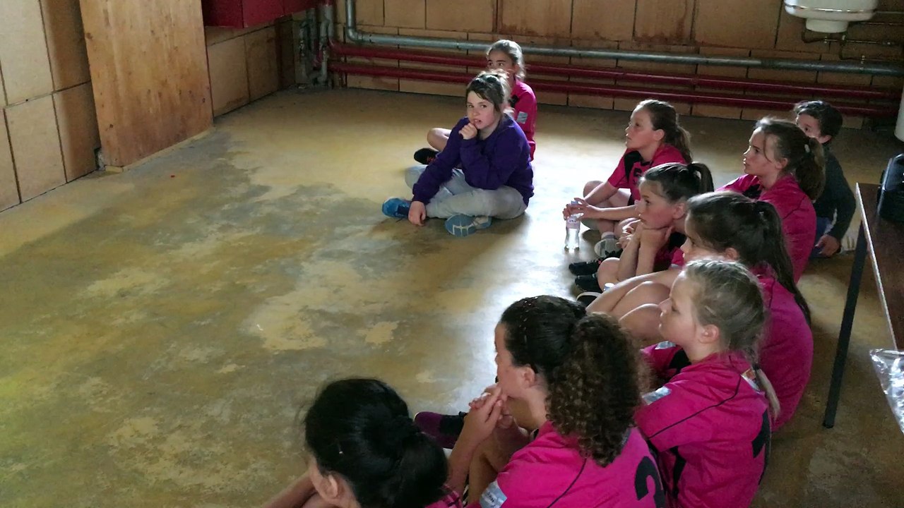 Préparation d'avant match pour nos -13 ans filles