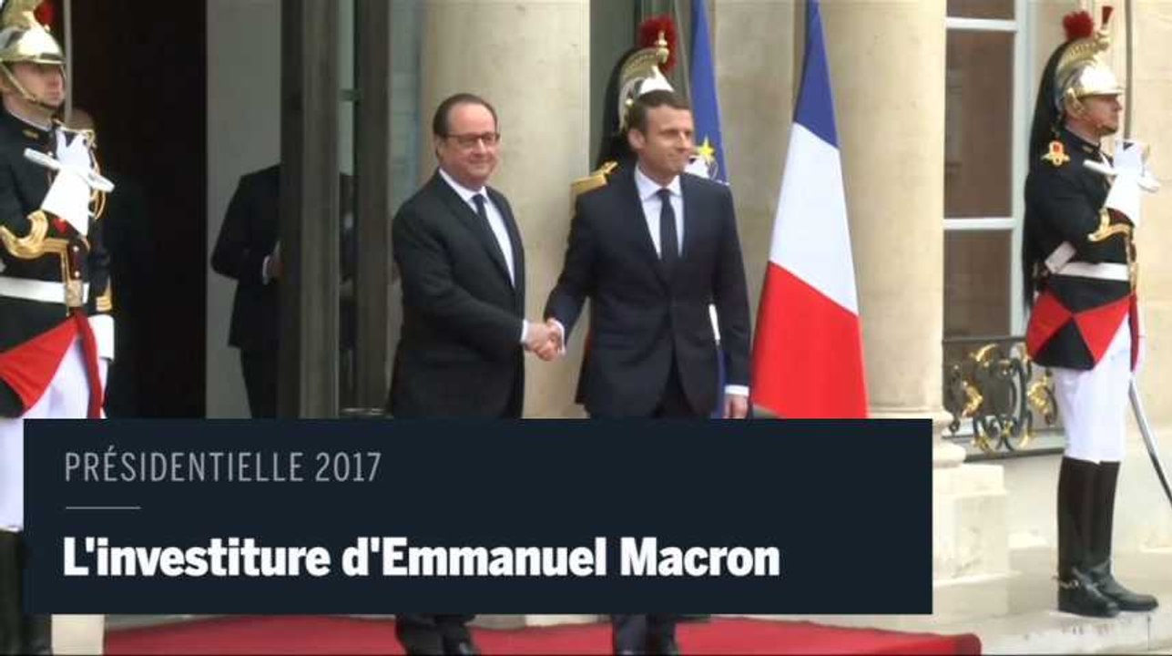 Emmanuel Macron à l'Elysée pour son investiture