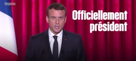 L'hommage d'Emmanuel Macron à ses prédecesseurs lors de son premier discours