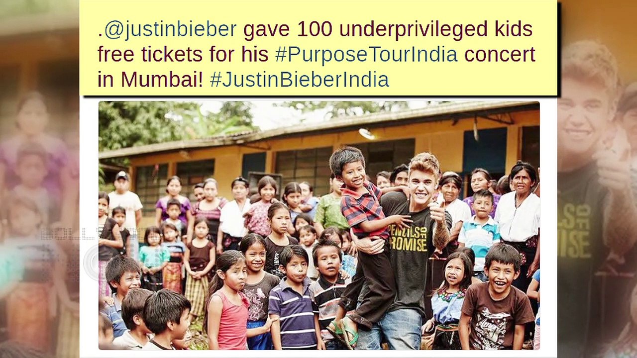 Justin bieber spending time time with kids in india