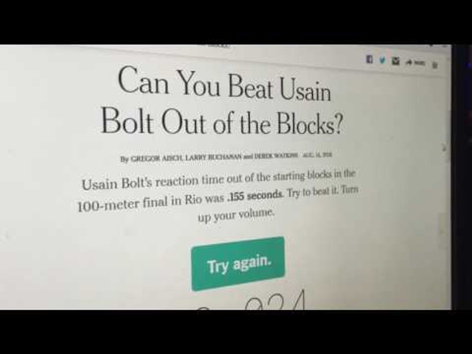 Can You Beat Usain Bolt Out Of The Blocks?  Esnews