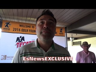 OSCAR DE LA HOYA DEFENDS PACQUIAO!! EXPLAINS WHY PACQUIAO DOESN'T HAVE TO FIGHT CRAWFORD - EXCLUSIVE