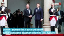 Retour sur la passation de pouvoir entre François Hollande et Emmanuel Macron
