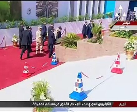 الرئيس السيسى يستمع لشرح تفصيلى خلال افتتاحه إحدى صوامح الغلال