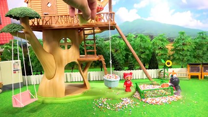 アンパンマンおもちゃ シルバニアのツリーハウスで遊ぼう / Anpanman Dolls + the Fun “Sylvanian Families” Tree House