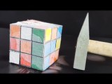 Science Experiment LIQUID NITROGEN vs RUBIK'S CUBE