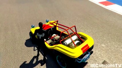 FUN LEARN COLORS w COLORED SPIDERMAN On ATV for Children Nursery Rhymes Songs