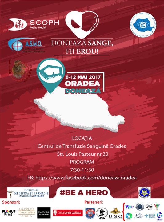 Donează sânge, Fii erou! - Oradea 2017 Mai
