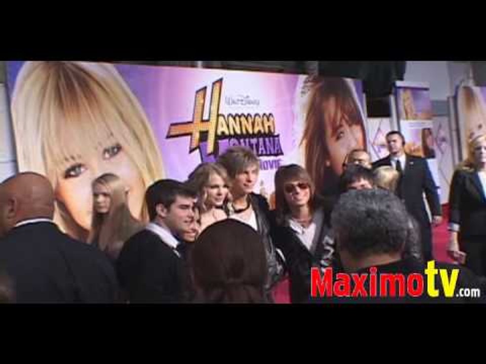 "Hannah Montana: The Movie" Premiere Arrivals Miley Cyrus, Demi Lovato, Emily Osment