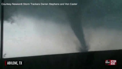 Tornado sweeping across Abilene, TX caught on camera
